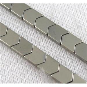 hematite beads, pyrite color, approx 4x7x2mm