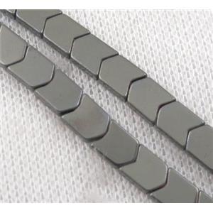 hematite beads, pyrite color, approx 4x7x2mm