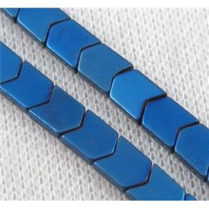 hematite beads, approx 4x7x2mm