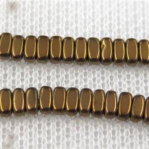 Hematite beads, oval, Chocolates, approx 2x4mm