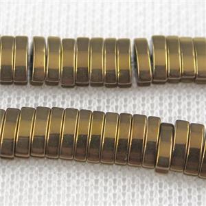 Hematite beads, oval, Chocolates, approx 4x7mm