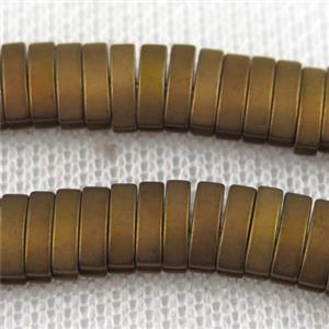 Hematite beads, matte oval, Chocolates, approx 4x7mm