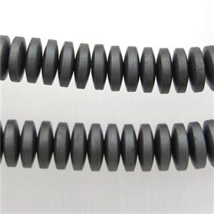 matte black Hematite beads, approx 2x6mm