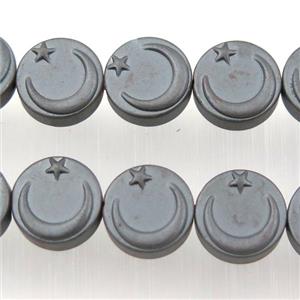 matte black Hematite beads, approx 4x10mm