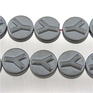 matte black Hematite beads, approx 4x10mm