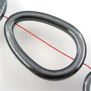 black Hematite beads, approx 34x50x50mm, 8pcs per st