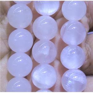 round jade beads, lt.pink dye, approx 12mm dia, 32pcs per st