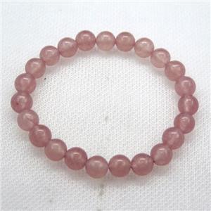 Stretch Jade bracelet, dye, approx 8mm dia, 22pcs per st