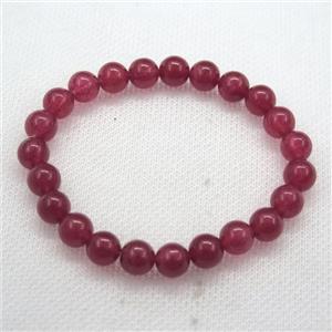 Stretch Jade bracelet, dye, approx 8mm dia, 22pcs per st
