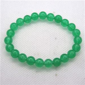 Stretch Jade bracelet, dye, approx 14mm dia, 15pcs per st