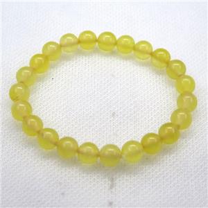 Stretch Jade bracelet, dye, approx 12mm dia, 16pcs per st