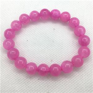 Stretch Jade bracelet, dye, approx 16mm dia, 13pcs per st