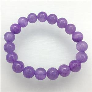 Stretch Jade bracelet, dye, approx 10mm dia, 19pcs per st