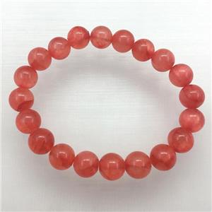 Stretch Jade bracelet, dye, approx 8mm dia, 22pcs per st