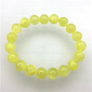 Stretch Jade bracelet, dye, approx 12mm dia, 16pcs per st