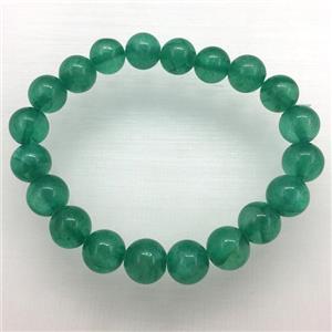Stretch Jade bracelet, dye, approx 10mm dia, 19pcs per st