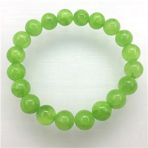 Stretch Jade bracelet, dye, approx 12mm dia, 16pcs per st