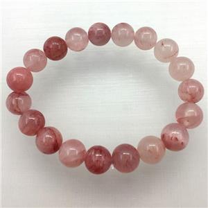 Stretch Jade bracelet, dye, approx 8mm dia, 22pcs per st