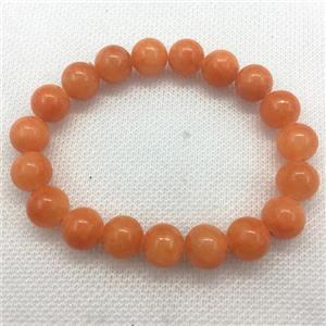 Stretch Jade bracelet, dye, approx 14mm dia, 15pcs per st