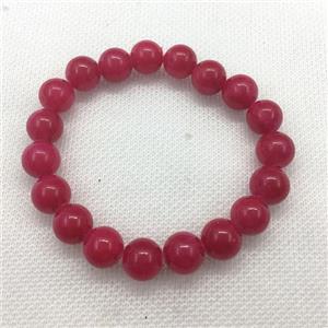 Stretch Jade bracelet, dye, approx 16mm dia, 13pcs per st