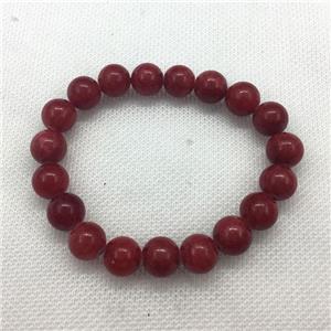 Stretch Jade bracelet, dye, approx 12mm dia, 16pcs per st
