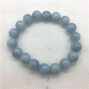 Stretch Jade bracelet, dye, approx 10mm dia, 19pcs per st