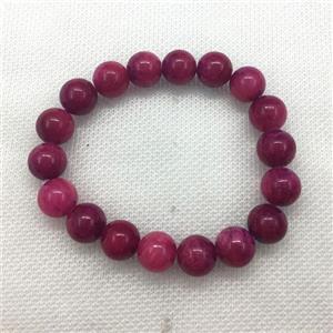 Stretch Jade bracelet, dye, approx 12mm dia, 16pcs per st