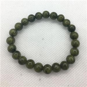Stretch Jade bracelet, round, dye, approx 6mm, 28pcs per st