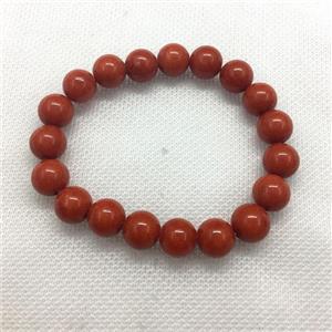 Stretch Jade bracelet, round, dye, approx 10mm dia, 19pcs per st