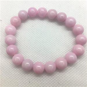 Stretch Jade bracelet, round, dye, approx 12mm dia, 16pcs per st