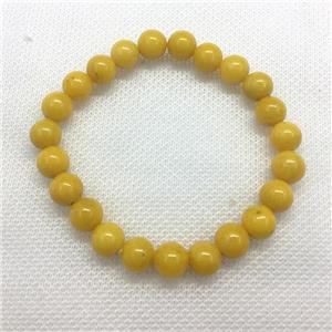 Stretch Jade bracelet, round, dye, approx 16mm dia, 13pcs per st