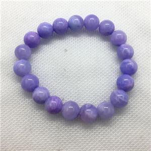 Stretch Jade bracelet, round, dye, approx 14mm dia, 15pcs per st