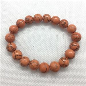 Stretch Jade bracelet, round, dye, approx 16mm dia, 13pcs per st
