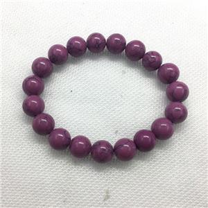 Stretch Jade bracelet, round, dye, approx 8mm dia, 22pcs per st