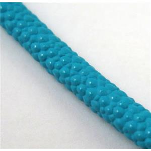 PU leather cord, round, approx 5mm dia