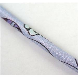 PU leather cord, round, approx 5mm dia