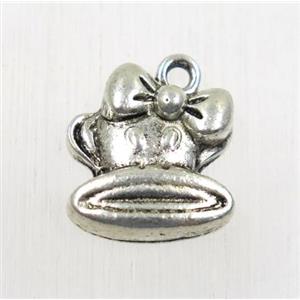 tibetan silver pendants, non-nickel, approx 14.5x16mm