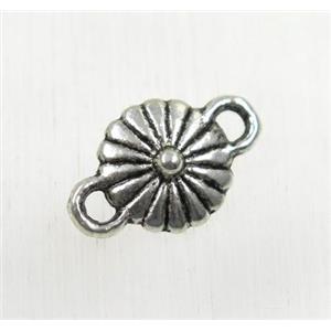 tibetan silver connector, non-nickel, approx 10mm dia