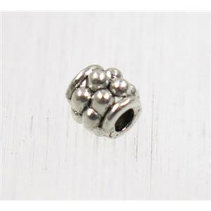 tibetan silver zinc beads, non-nickel, approx 4.5mm