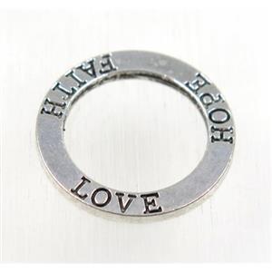 tibetan silver links, non-nickel, approx 22mm dia