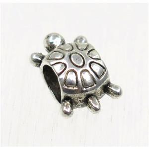 tibetan silver tortoise beads, non-nickel, approx 8x12mm, 5mm hole