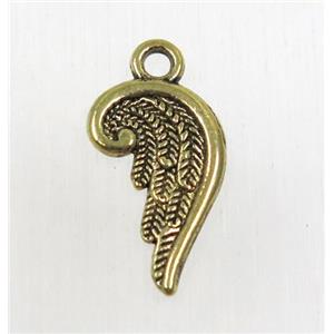 tibetan silver wing pendant, non-nickel, antique bronze, approx 8.5x15mm
