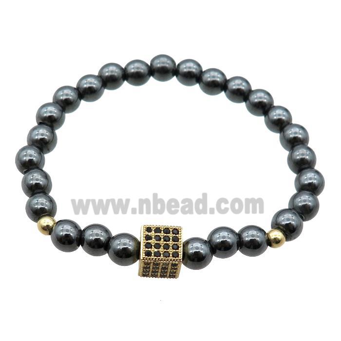 black Hematite Bracelets, stretchy