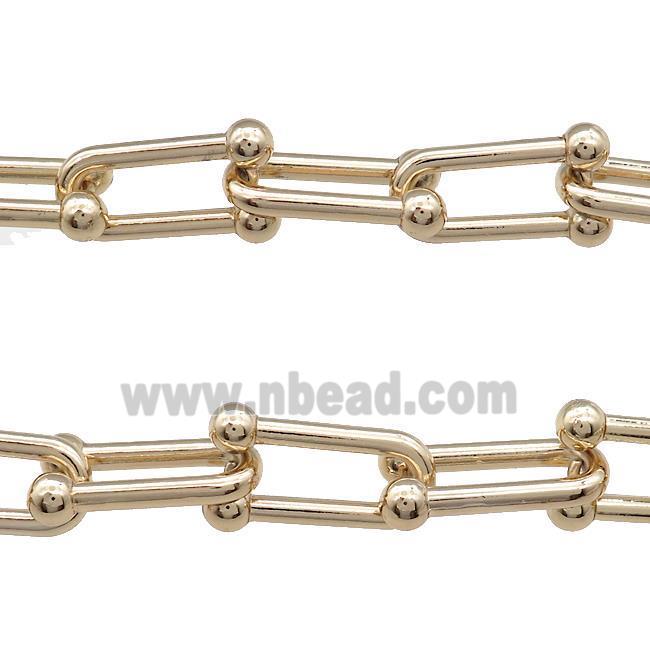 Alloy Chain U-Shape Gold Plated