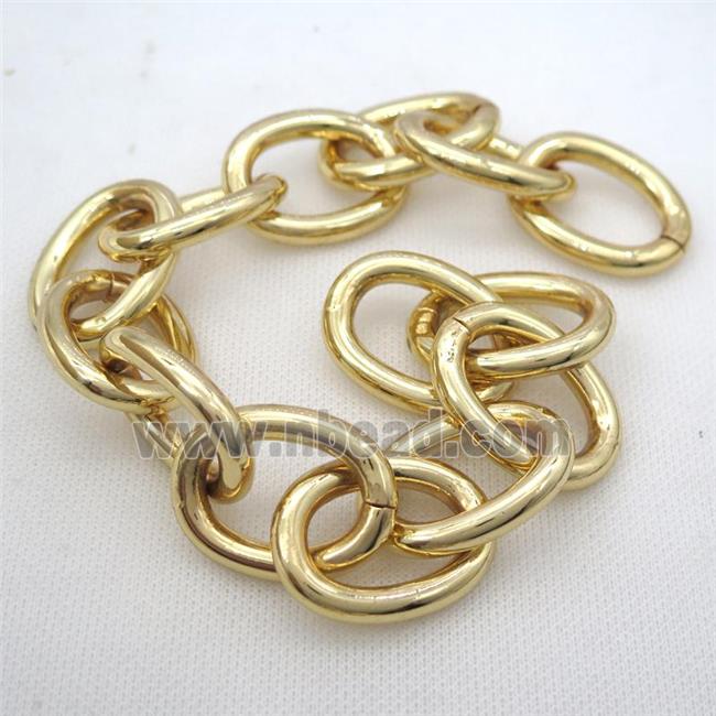 Aluminum chain, gold plated