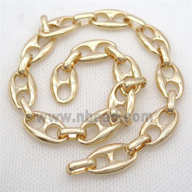alloy chain, gold plated