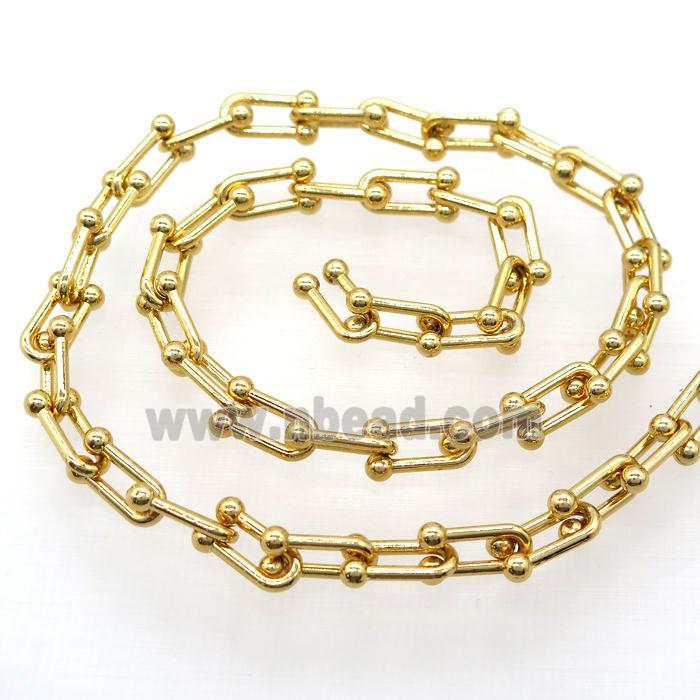 copper chain, gold plated