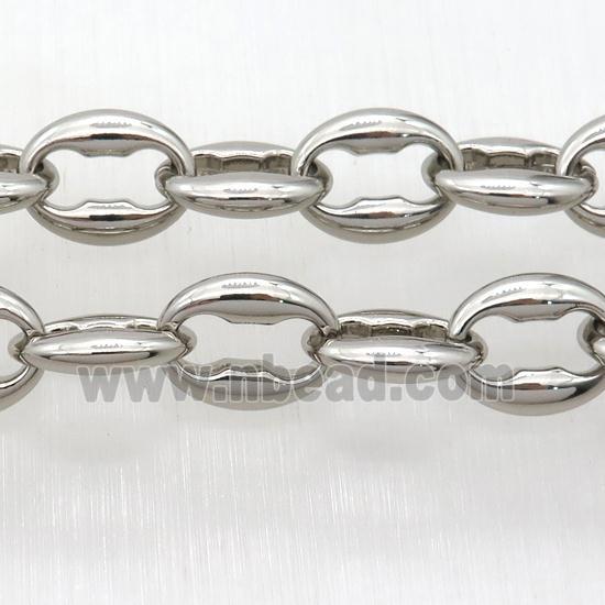 Alloy Chain, platinum plated