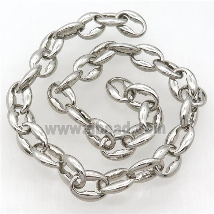Alloy Chain, platinum plated