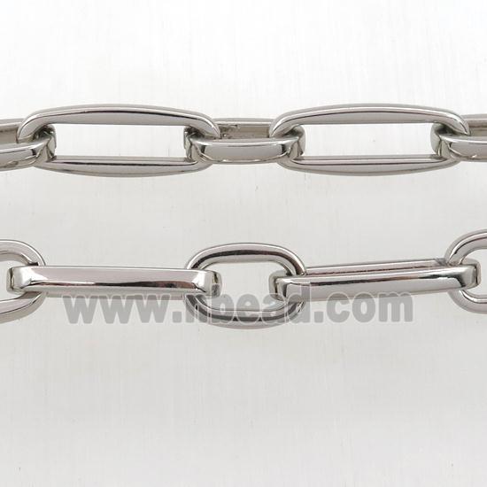 Alloy Chain, platinum plated